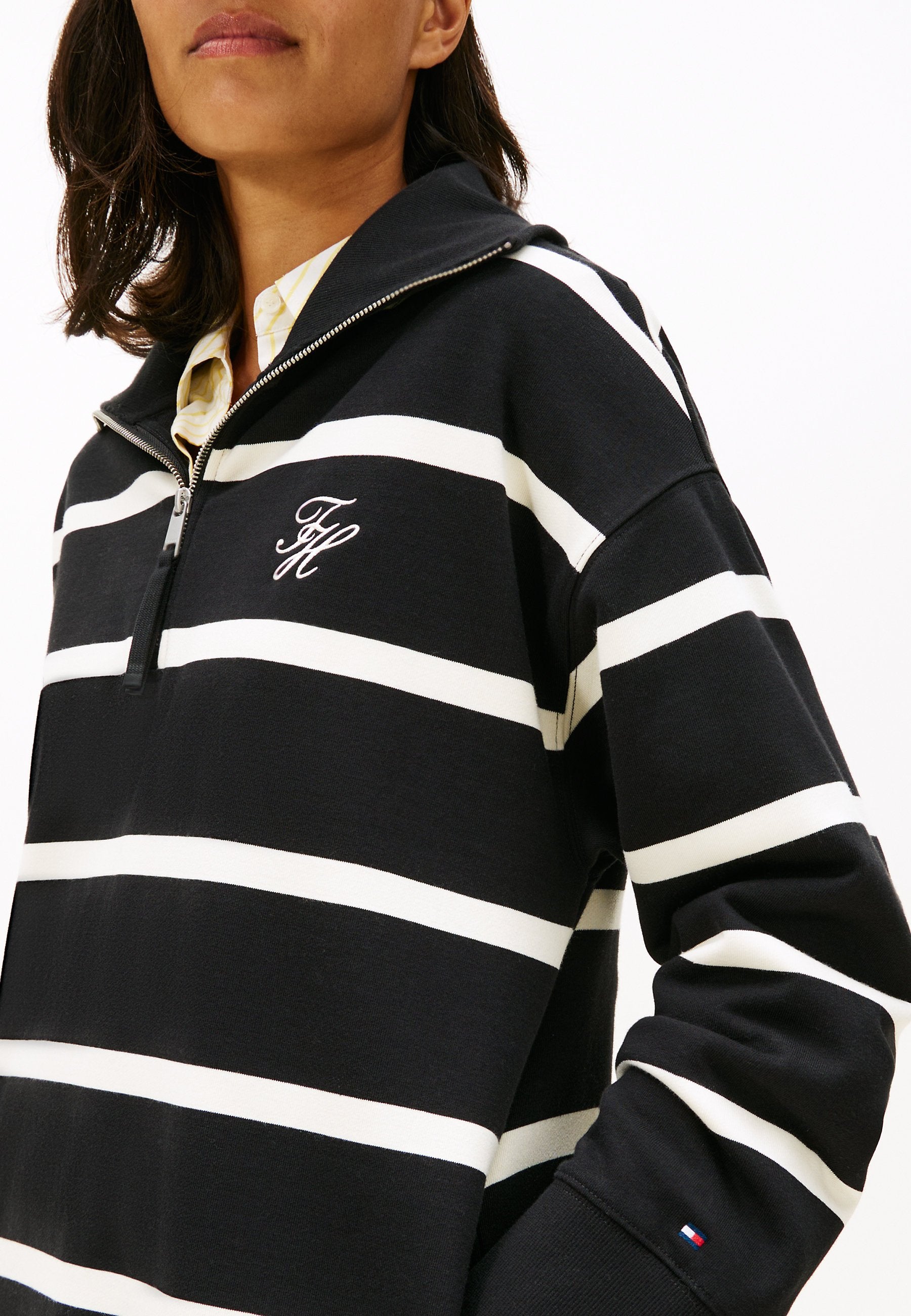 HALF-ZIP RELAXED MINI SWEATSHIRT DRESS Media 4