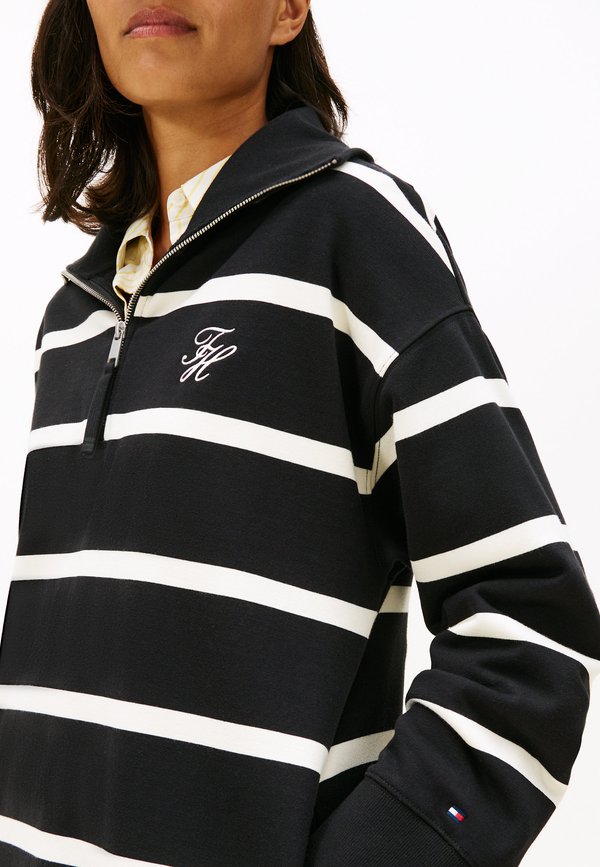 Tommy Hilfiger HALF-ZIP RELAXED MINI SWEATSHIRT DRESS