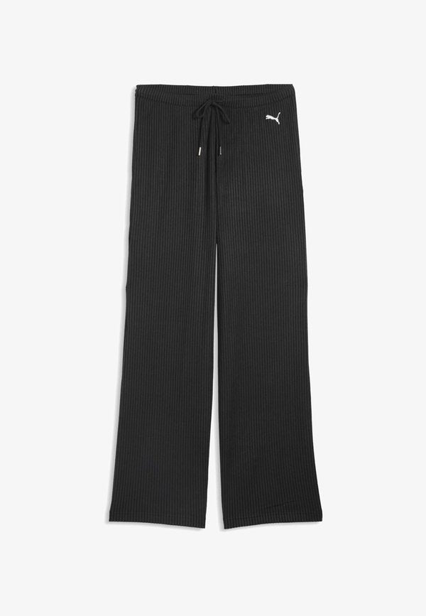 Puma ESSENTIALS RELAXED HOSE MIT WEITEM BEIN - Tracksuit bottoms - black