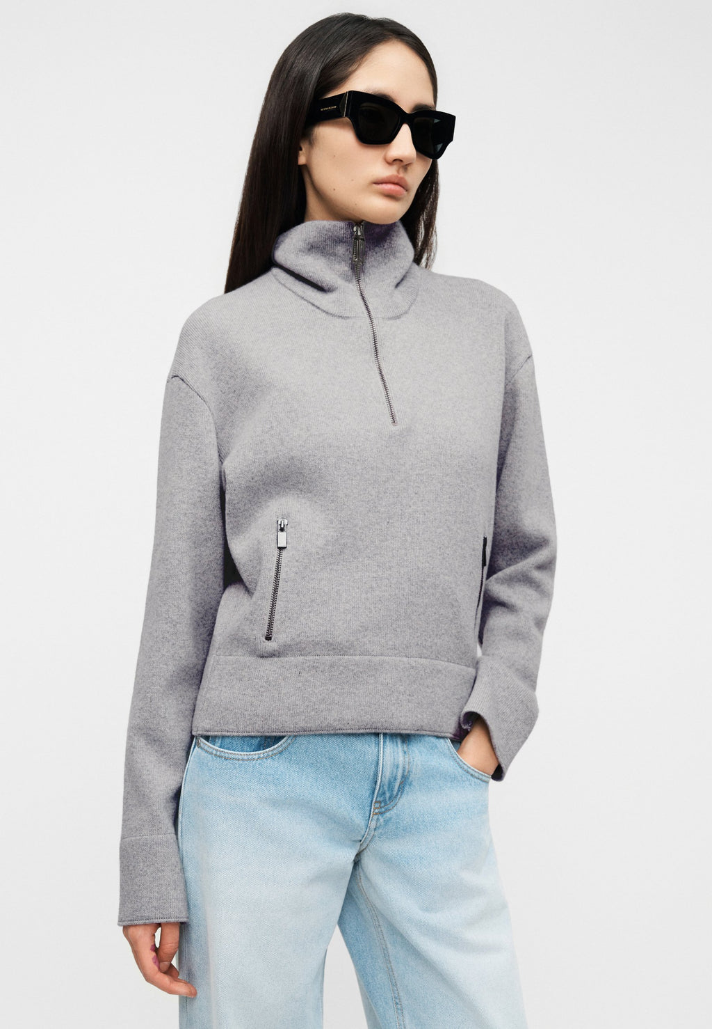 Victoria Beckham HALF ZIP MILANO JUMPER