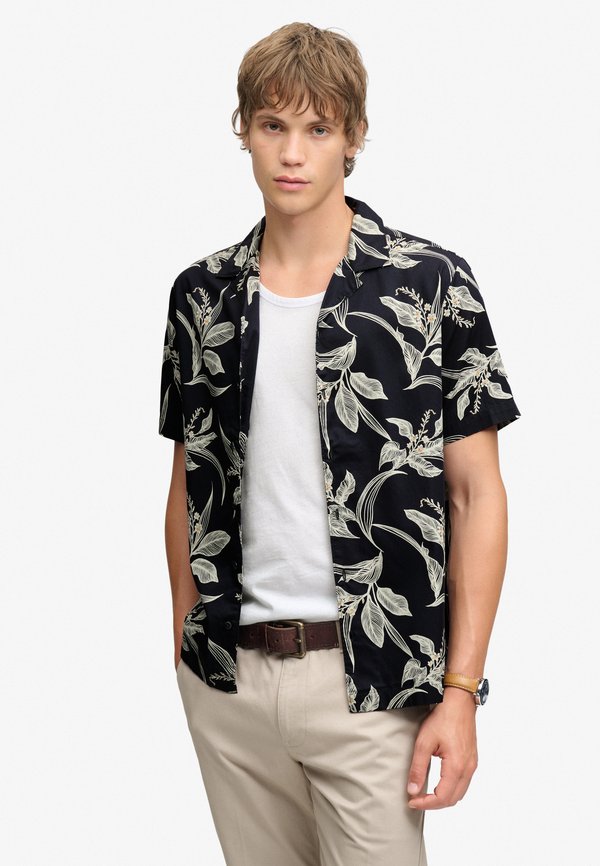 Superdry & Co SUPERDRY & CO - Shirt - canna leaves navy