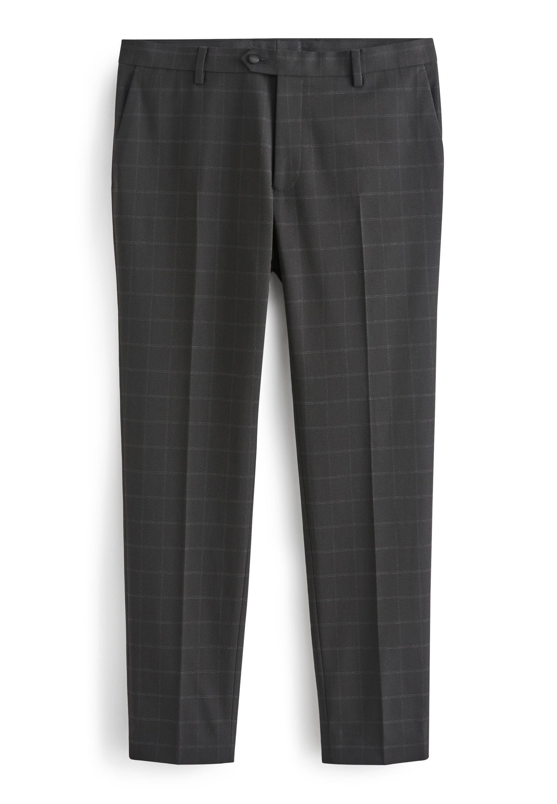 SKINNY FIT CHECK TUXEDO SUIT: TROUSERS - Next - View 1