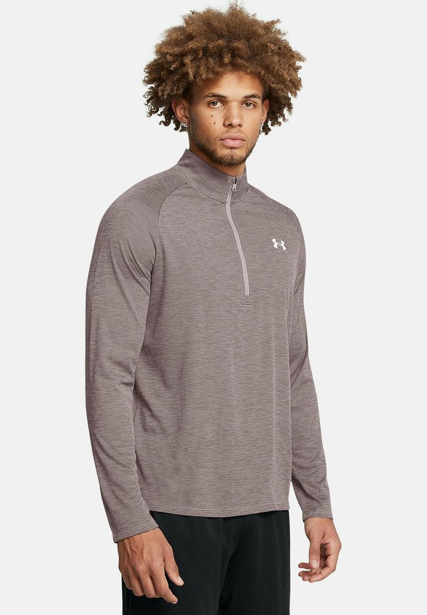 Under Armour TECH TEXTURED - Long sleeved top - tetra gray