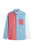 Tommy Hilfiger RELAXED FIT COLOUR-BLOCKED CHAMBRAY SHIRT