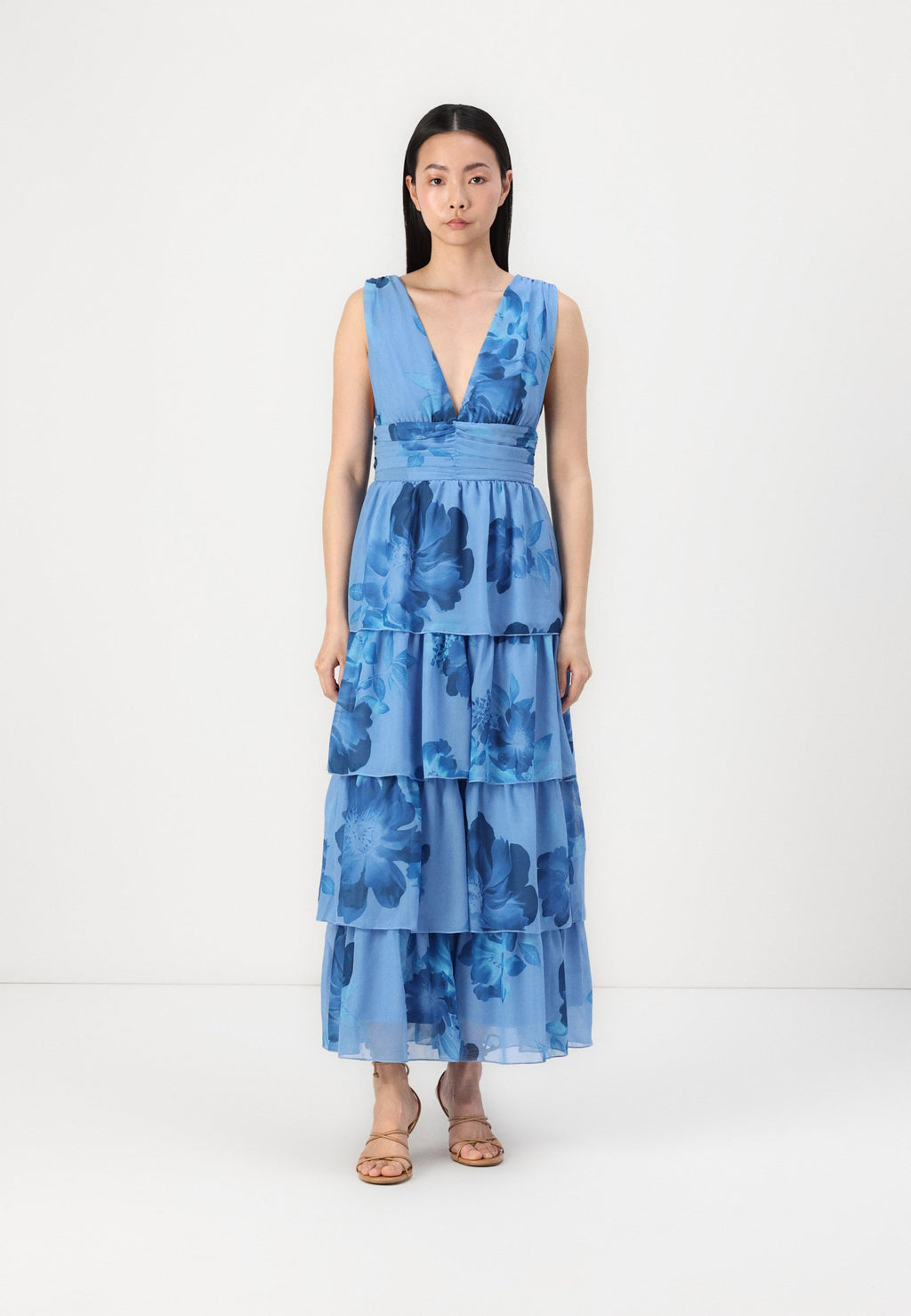 VILA VIMONE V NECK ANKLE DRESS