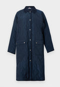 FLAG QUILTED PADDED OVERSIZED LONGLINE COAT Media 1
