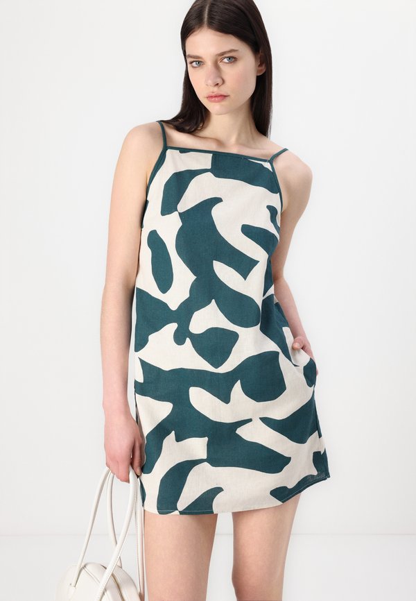 Abercrombie & Fitch Linen Blend Apron Mini Dress