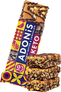 Proteinriegel, Peanut Butter & Chocolate Keto, High Protein ADONIS