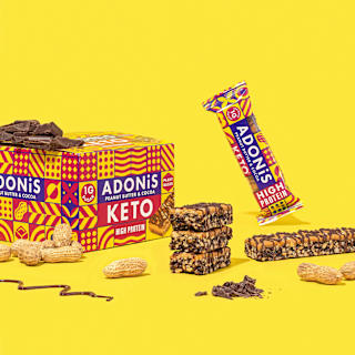 Proteinriegel, Peanut Butter & Chocolate Keto, High Protein ADONIS