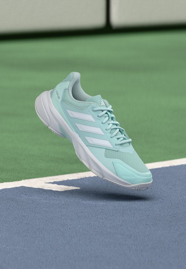 adidas Performance COURTJAM CONTROL 3 - Multicourt tennis shoes - halo mint/footwear white/silver-coloured metallic