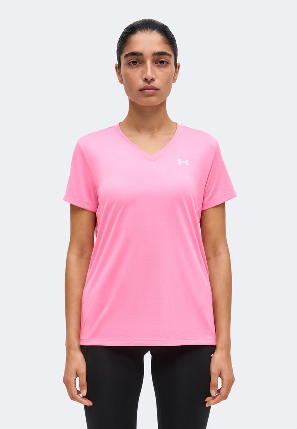 Under Armour TECH - Sports T-shirt - pink frenzy/prime pink