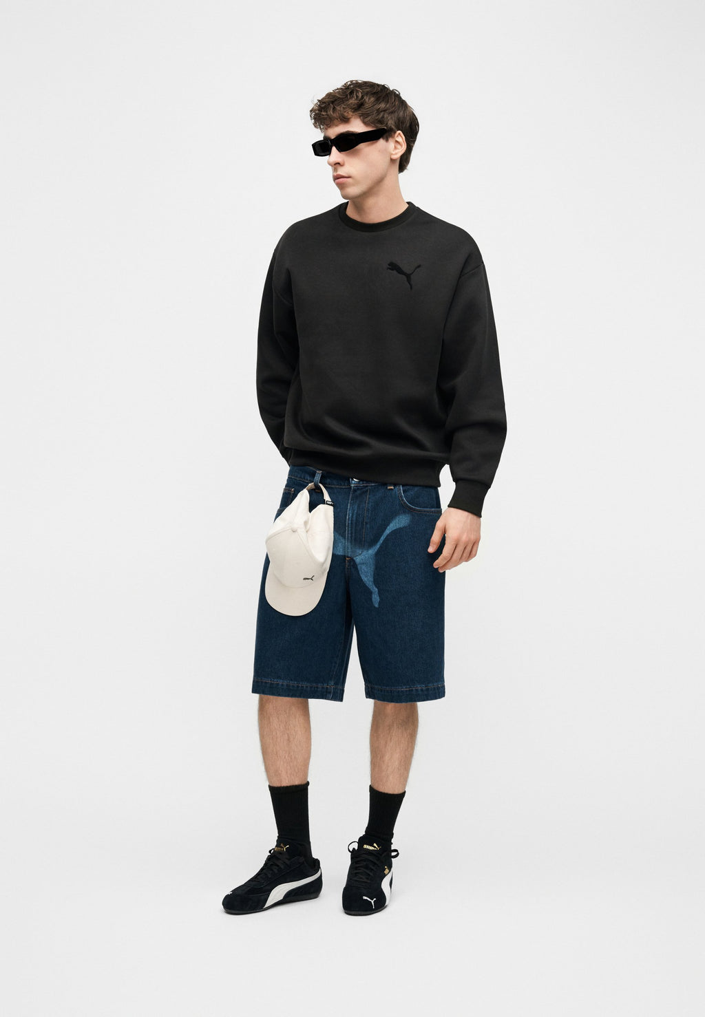 Puma ELEVATED CAT LOGO RELAXED CREW