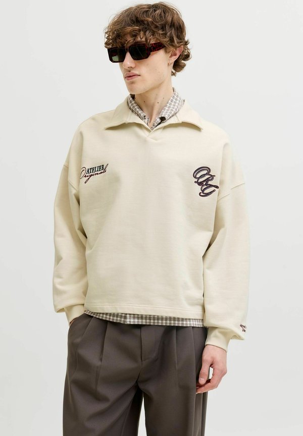 Jack & Jones Sweats Text Sweats - Polo shirt - antique white