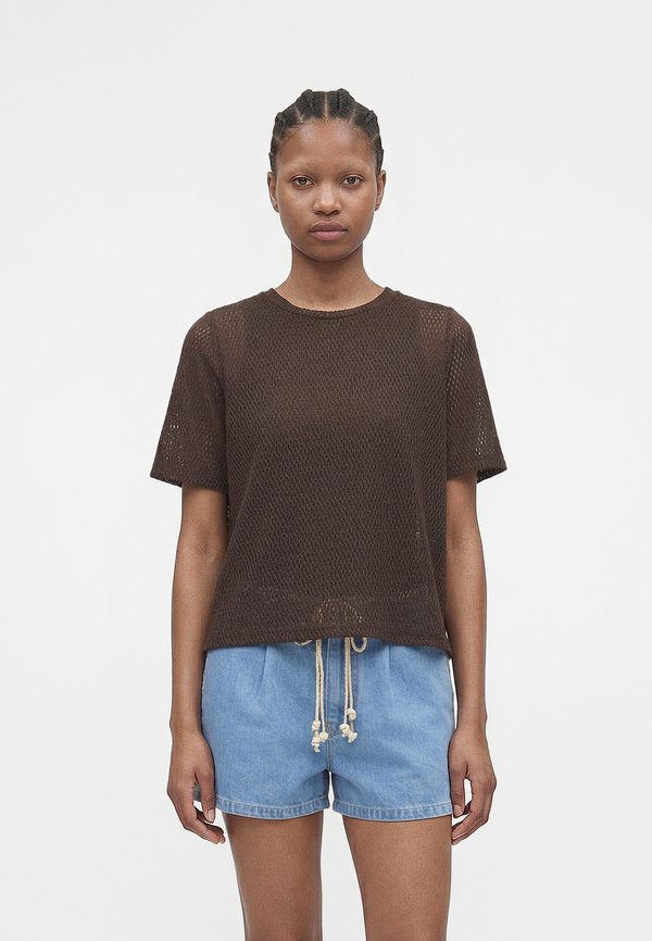 ONLY ONLKASTELLA O NECK  - Jumper - chocolate martini