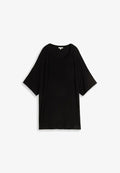 TOM TAILOR TOM TAILOR T-SHIRT PLUS SIZE - T-SHIRT MIT TURN-UP-FUNKTION - Basic T-shirt - deep black