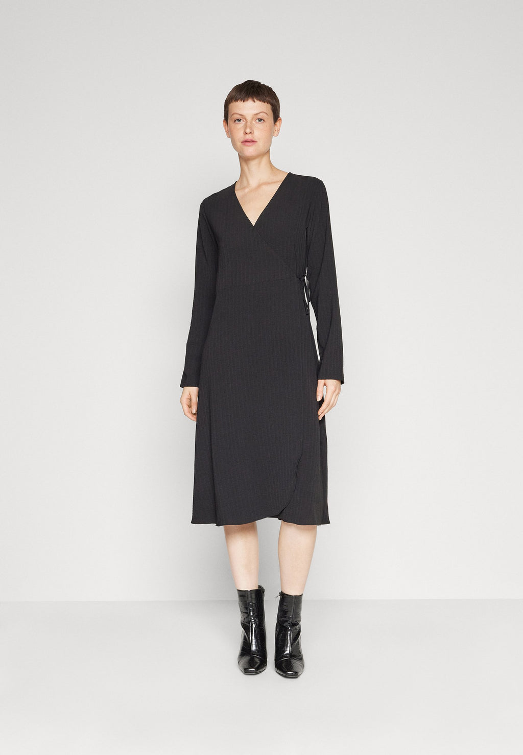 VILA VILOVIE NEW WRAP MIDI DRESS