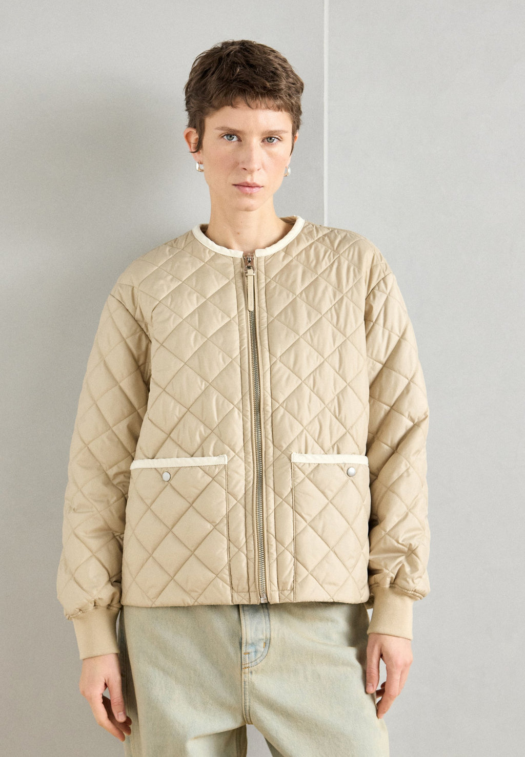 Marc O'Polo JACKET QUILTED, COLLARLESS PATCHED POCKETS