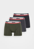 Levi's® BRIEF 3 PACK - Boxer briefs - khaki/mottled dark grey/dark blue