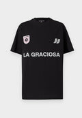 Jack & Jones JCOSOLANA SPORTY FRONT TEE - Print T-shirt - black