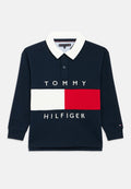 HERITAGE COLOUR-BLOCKED FLAG LONG SLEEVE POLO SHIRT Media 1