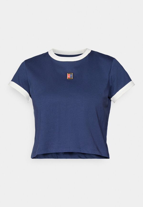 Nike Performance TEE HERITAGE RACQUET RINGER  - Print T-shirt - midnight navy/sail