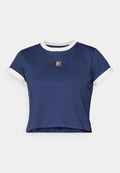 Nike Performance TEE HERITAGE RACQUET RINGER  - Print T-shirt - midnight navy/sail