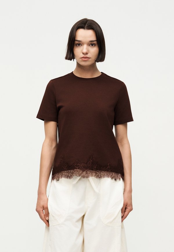 Vero Moda VMSARA METTE - Basic T-shirt - chicory coffee