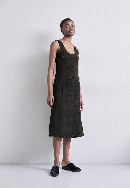 A.W.A.K.E. MODE WEAVED FITTED TANK DRESS