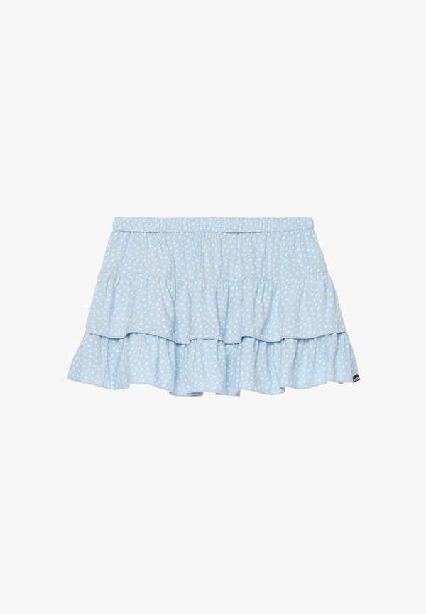 Superdry & Co SUPERDRY PRINTED TIERED MINI SKIRT.. - Mini skirt - blue fog daisy hearts