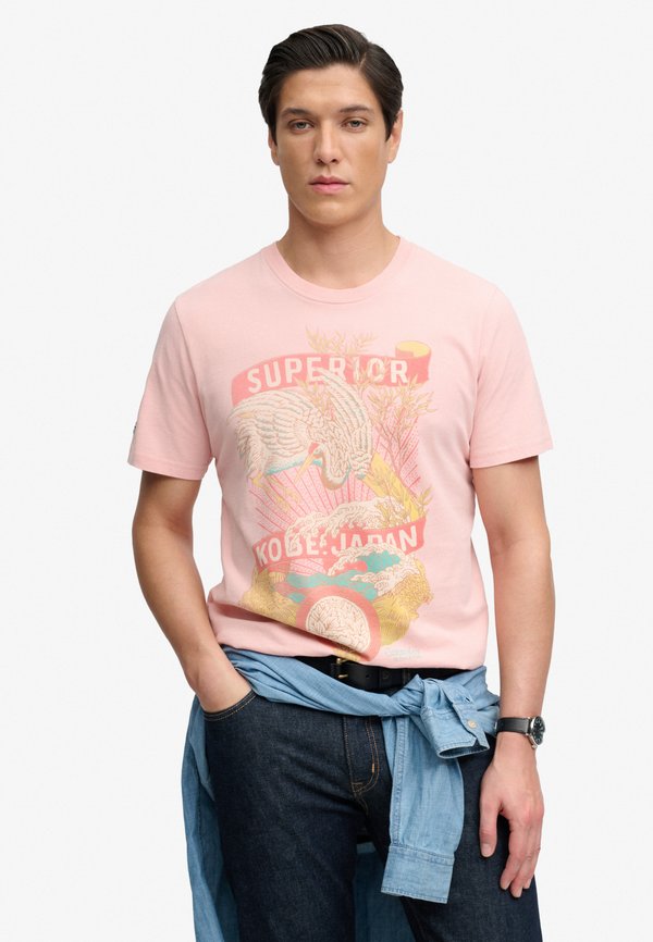 Superdry & Co VINTAGE LOGO TOKYO  - Print T-shirt - grey pink