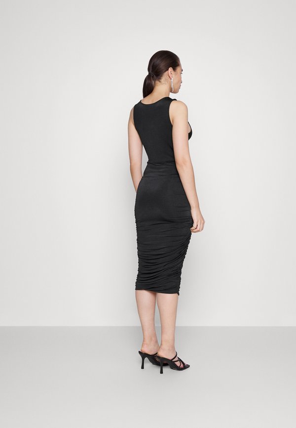 WAL G. SALLY V NECK MIDI DRESS