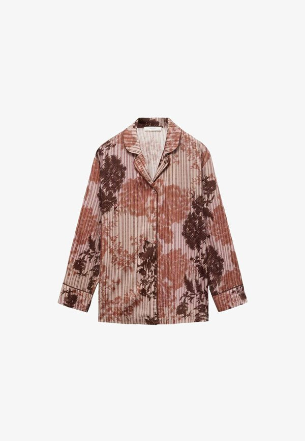 Mango WITH BLURRED  - Pyjama top - brown