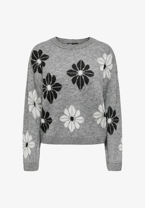 ONLY Knitted ONLFREESIA Knitted - Jumper - medium grey melange