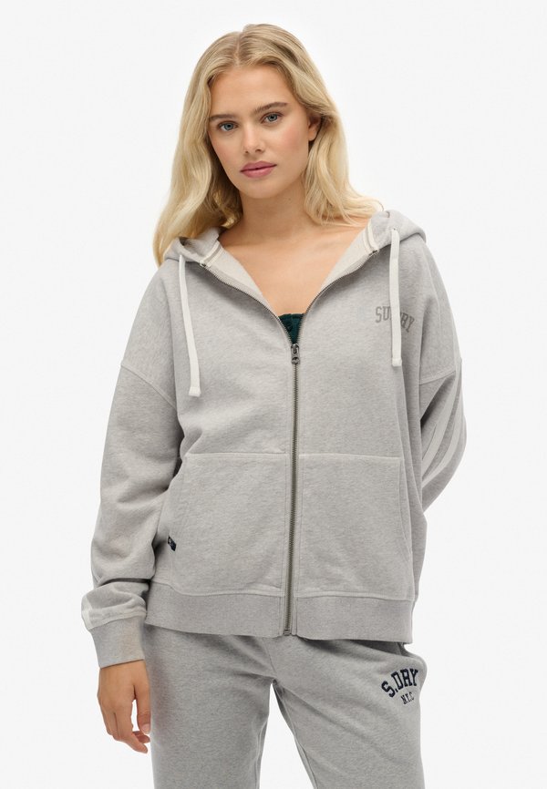 Superdry & Co ATHLETIC ESSENTIALS - Zip-up sweatshirt - glacier grey marl