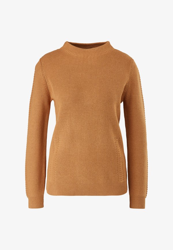 s.Oliver MIT STEHKRAGEN - Jumper - brown