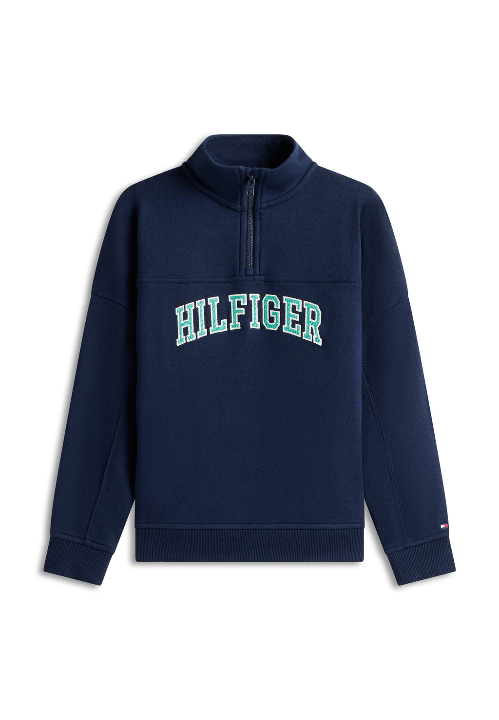 LOGO TERRY QUARTER-ZIP SWEATSHIRT Media 1