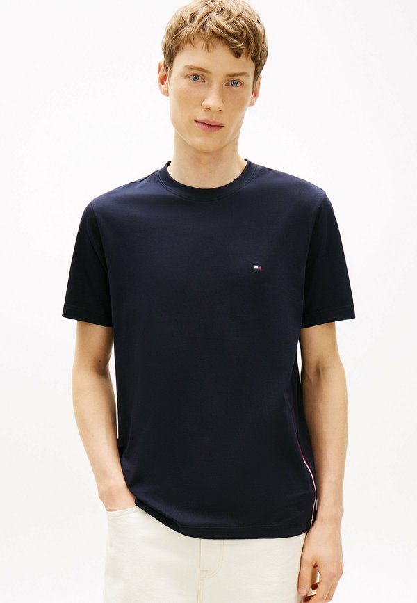 Tommy Hilfiger GLOBAL STRIPE SIDE SEAM  - Print T-shirt - navy blue
