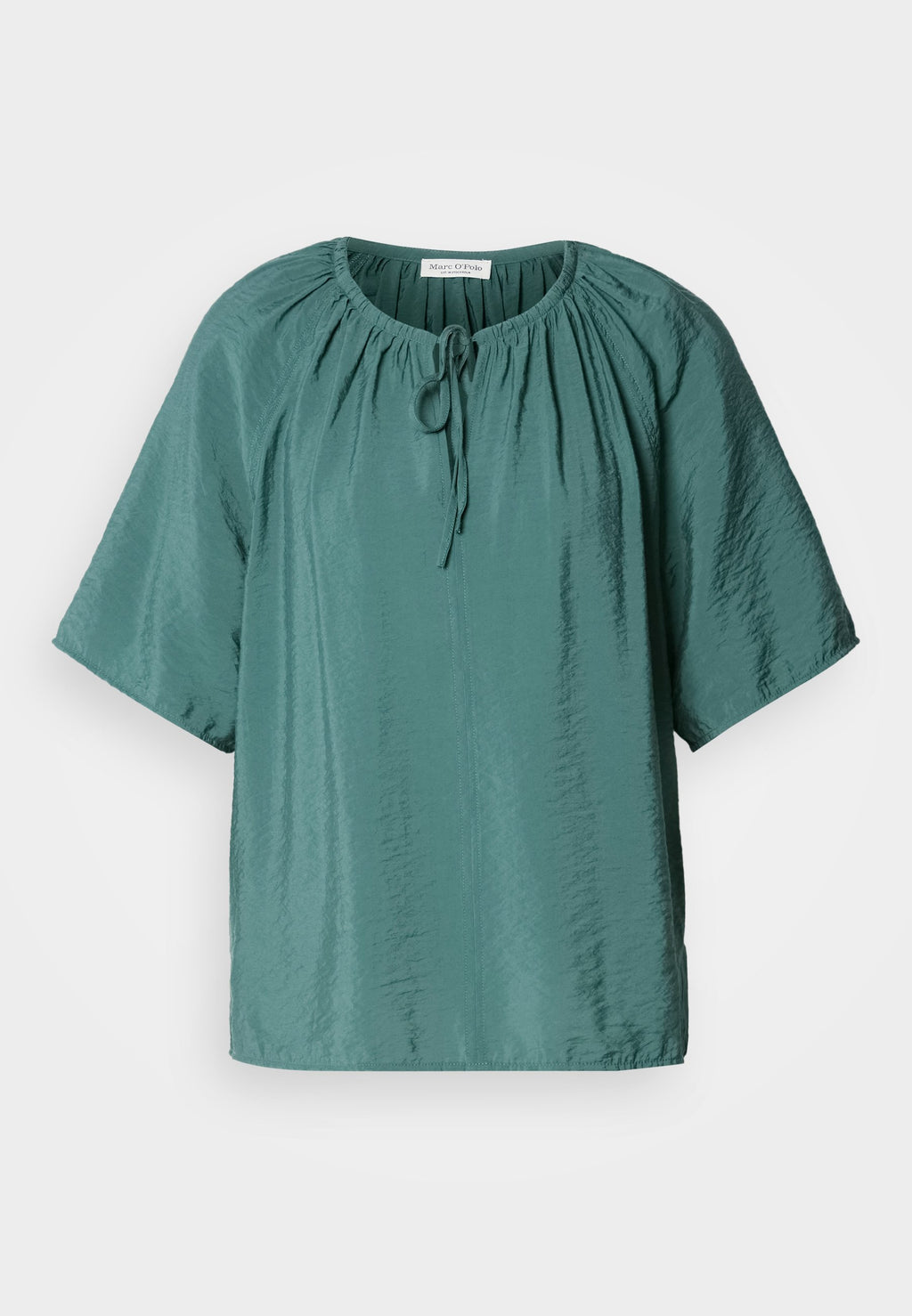Marc O'Polo BLOUSE ROUND NECK WITH DRAWSTRING AND GATHERING SOLID