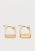 DKNY SQUARE PAVE SPLIT HOOP