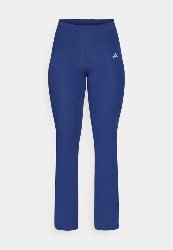 adidas Sportswear ESSENTIALS SMALL LOGO FLARED - Leggings - dark blue/white