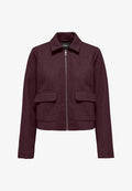 ONLY ONLVELA ZIP SHORT JACKET OTW - Summer jacket - winetasting