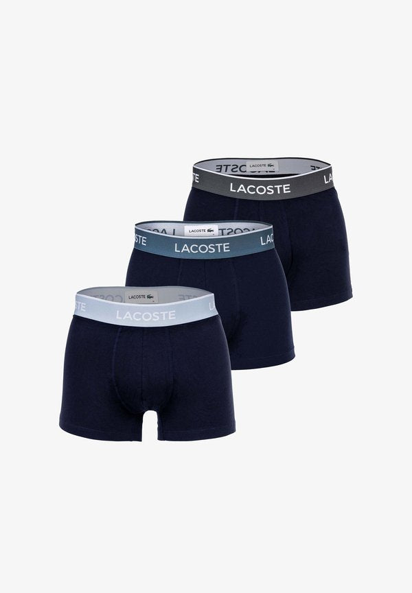 Lacoste UNDERWEAR TRUNK 3 PACK - Trunks - navy blue/aphylla-thistle
