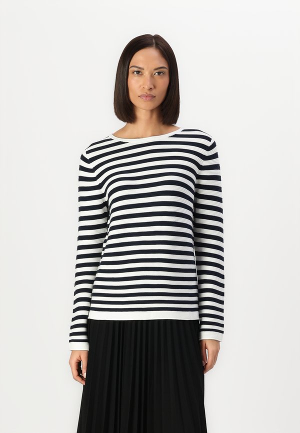 TOM TAILOR NEW OTTOMAN - Jumper - dark navy/white