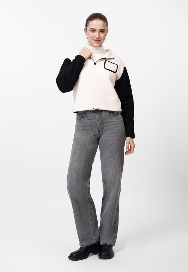Even&Odd TEDDY QUARTER-ZIP SWEATER