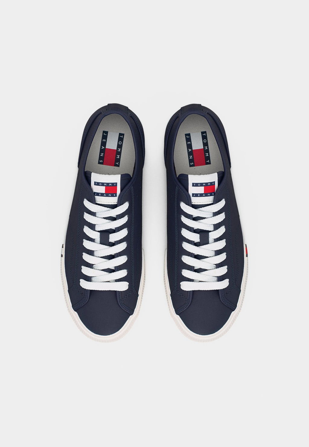 Tommy Jeans ARCHIVE FLAG STRIPE LEATHER TRAINERS