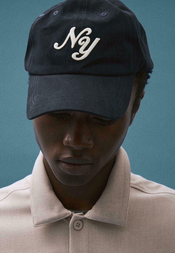 Bershka EMBROIDERED - Cap - dark blue