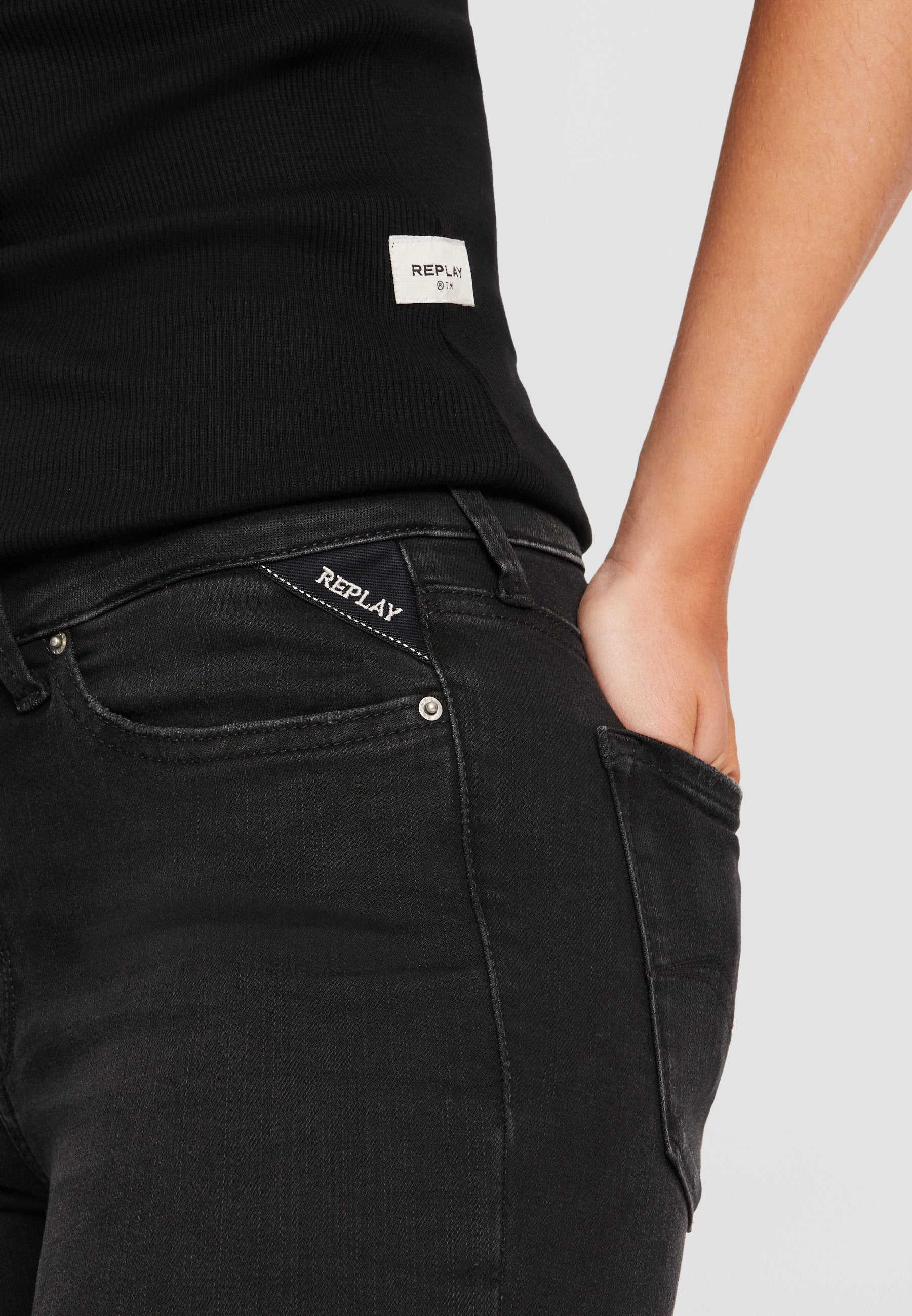 Replay LUZ HIGH WAIST HYPERFLEX CLOUDS