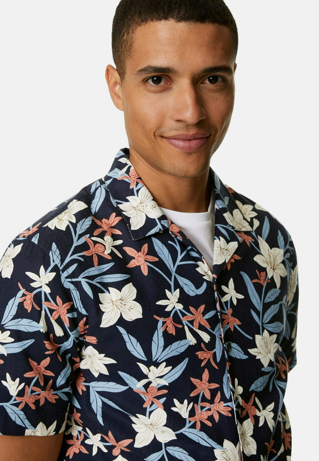 Marks & Spencer EASY IRON HAWAIIAN PRINT