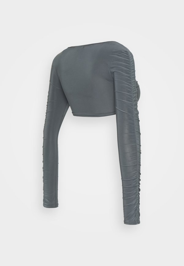 Missguided Maternity RUCHED SLEEVE SLINKY CROP