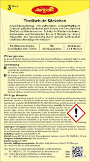 Kleidermotten Textilschutz-Säckchen  Aeroxon